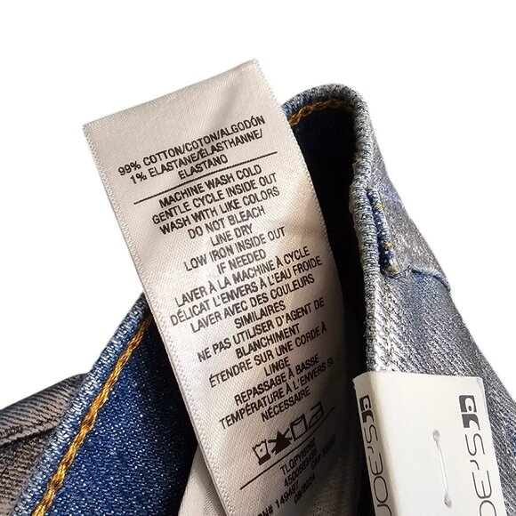 Joe's Jeans Womens Mia Foil High-Rise Wide-Leg Jeans, Party Indigo, Size 25, NWT - Picture 8 of 10